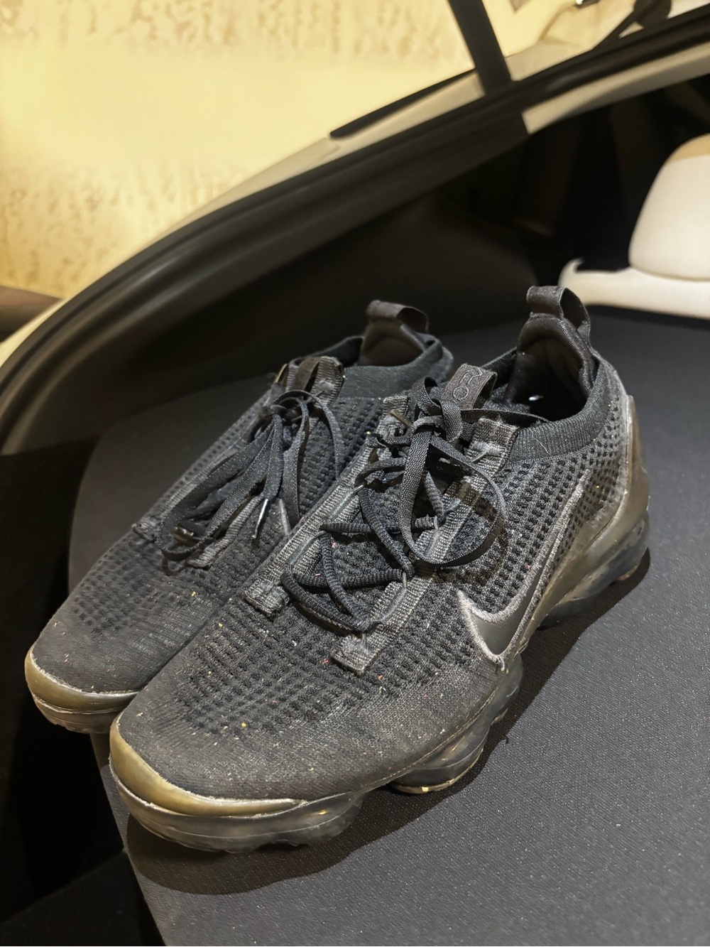 Vapormax Nike women Black Flyknit Running Shoes